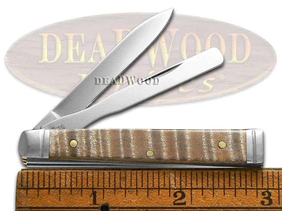 Cuchillo de Bolsillo Case xx Cuchillos Baby Doc Natural Madera de Arce Rizado 11423 Acero Inoxidable Foto 3 de 4