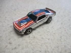 HOT WHEELS REDLINE SUPER CHROME MUSTANG STOCKER STARS & STRIPES RARE CAR 1974