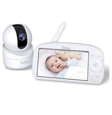 Babyphone mit Kamera, 5,5'' Video Baby Monitor 720P HD Display, 5000mAh Teble