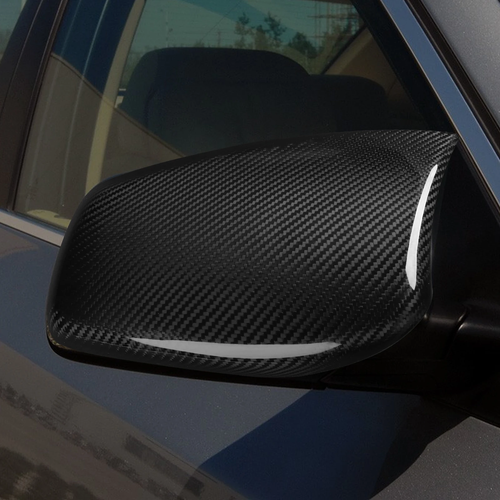 For BMW 5 Series E60 E61 04-08 Pre-Facelift Pair Carbon Look Side Mirror Covers - Picture 4 of 10