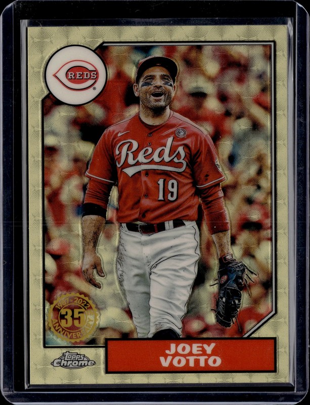 2022 Topps Chrome 1987 Topps Baseball Joey Votto #T87C-57 Superfractor 1/1