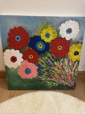 Quadro Mazzo Di Fori( Festa Della Mamma) Dipinto A Mano, Pittura Acrilica 50x50