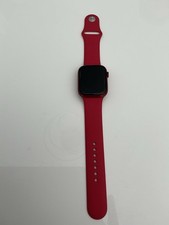 Apple Watch Series 7 45 mm Aluminium Rot mit rotem Silikonarmband, iOS