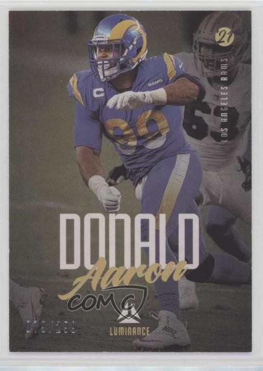 2021 Panini Luminance Gold 79/299 Aaron Donald #57 0nr3