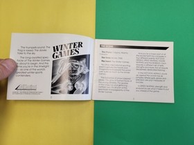 Winter Games Instruction Manual Only Nintendo Nes Authentic