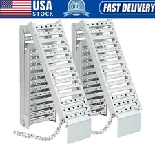 Foldable ATV Loading Ramp Heavy Duty Steel Folding Loading Ramp Anti-slip 1500lb