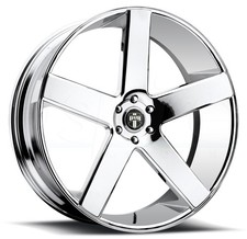 One 22x9.5 Dub S115 Baller 5x115 13 Chrome Wheel Rim 87.1