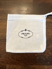 PRADA Dustbag Felt 4"x4" 100 Cotton For Jewelry/Small Accessory Drawstring