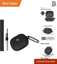 Soft Flexible Silicone Cover for Beats Powerbeats Fit 2025 - Includes Carabiner