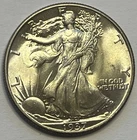 1937-P Walking Liberty Half Dollar; Higher Grade 50C; Looks Uncirculated