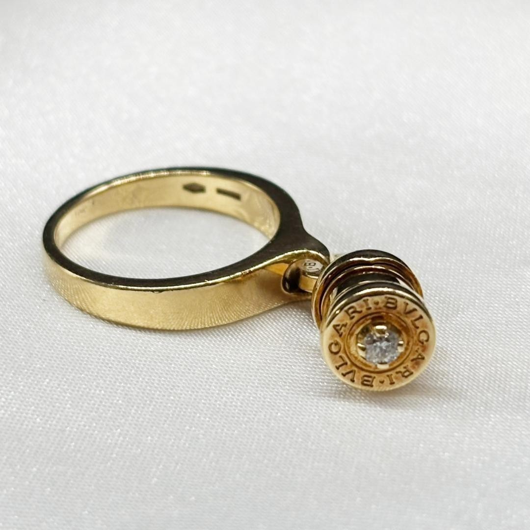 BVLGARI B.zero1 Element Ring, 18K Gold, Diamonds Size 52 Used