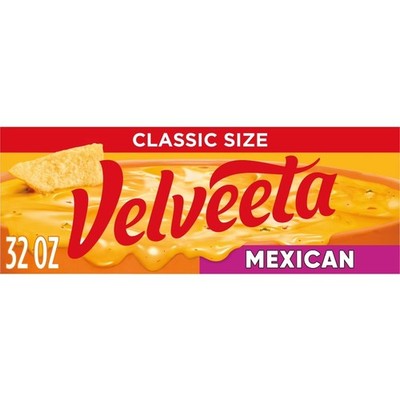 Mexican Melting Cheese Dip & Sauce with Jalapeno Peppers, 32 oz Block,
