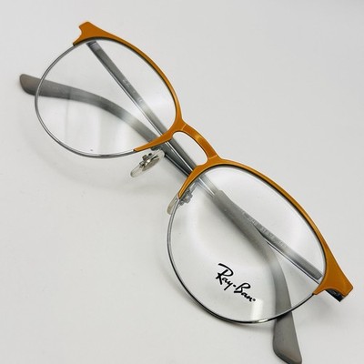 Ray Ban Brille Damen Herren rund gelb grau RB6375 2949 NEU