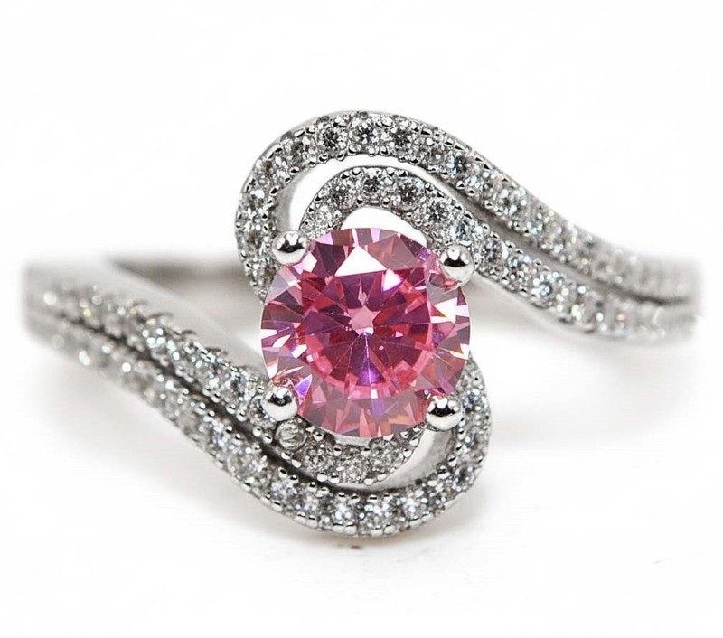 1CT Heat Treated Pink Topaz 925 Sterling Silver Ring Jewelry Sz 7 MM5-7