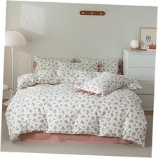 Blush Pink Floral Duvet Queen 90" x 90"  Bowknot - Blush Pink No Comforter 
