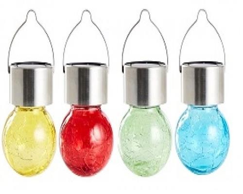 4 X Led Solar HäNgeleuchte Solarleuchte Gartenleuchte HäNgelampe Mehrfarbig-image