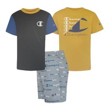 Champion Little Boy's 3 Piece 2 Short Sleeve Tops Shorts Active Set 18M