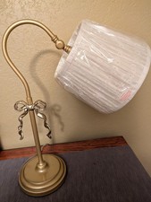 POTTERY BARN TEEN LoveShackFancy Eyelet Bow Task Lamp-20"-NEW
