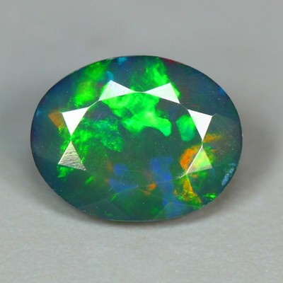 1.02 Cts_Elegant 3D Electric Flash Pattern_100 % Natural Welo Black Solid Opal
