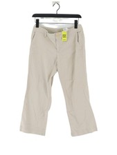 Eddie Bauer Women's Jeans UK 4 Tan Cotton with Spandex Straight