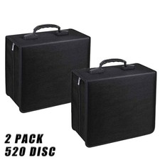 520 Pcs Disc CD Storage Case DVD Organizer Holder Bag Wallet Album Media Video