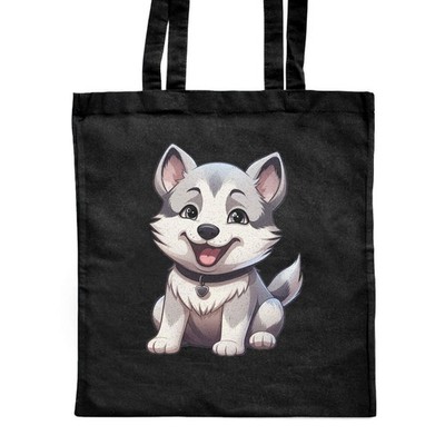 'Siberian Husky' klassische schwarze Tasche Shopper Tasche (ZB00020925)