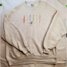 Mickey  Co Unisex Sweatshirt Gray Vintage Embroidered 2XL