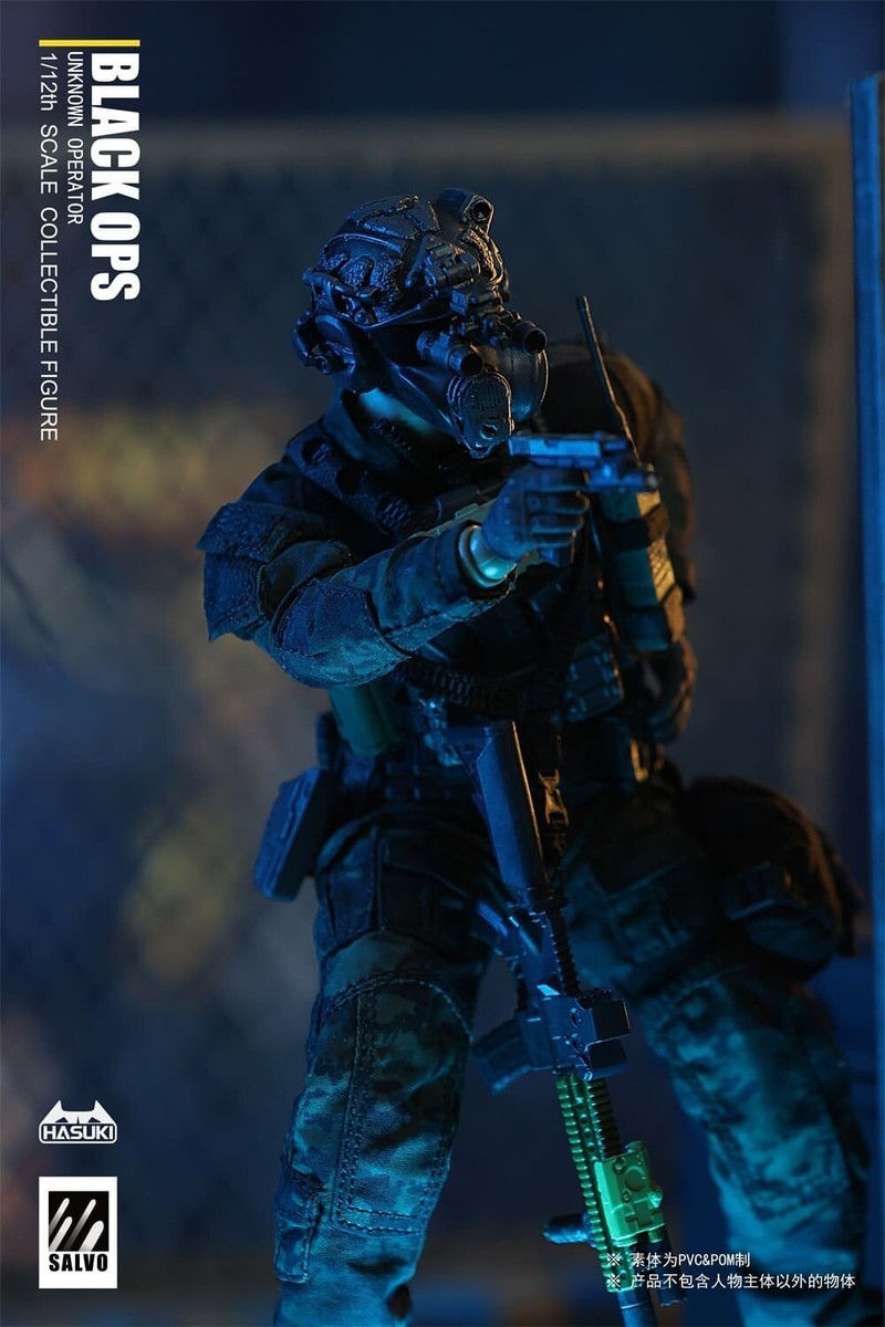 HASUKI SA01 1/12 Black Ops SALVO Combat Uniform Male Warrior