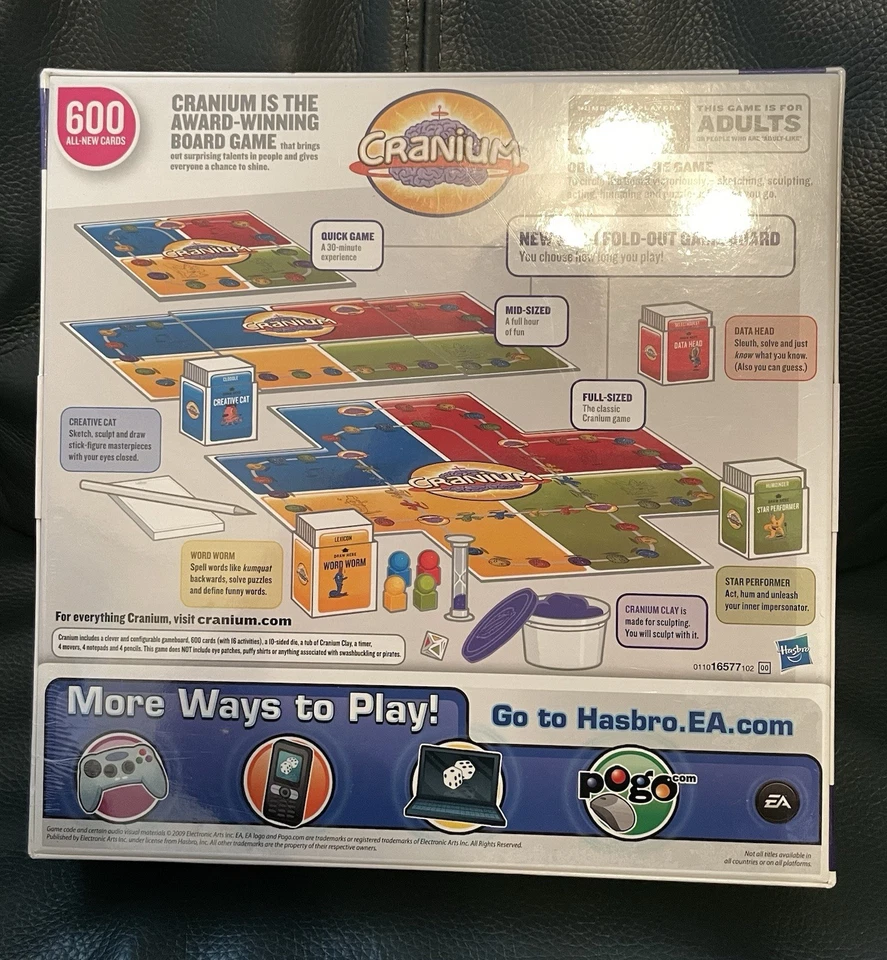 Cranium Board Game Hasbro 2011 3-in-1 Edition Family Party New And Sealed - Image 2 of 4