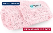 Fluffy Sherpa Waterproof Dog Blanket for Small Pet Cat, 24x32 Pink