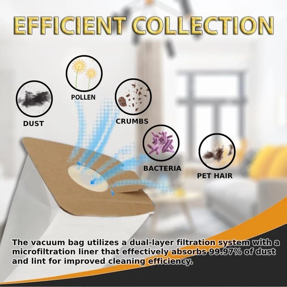 Bolsas de microfiltración aptas para bote Eureka MM Mighty Mite 3670, 3680 Foto 4 de 4