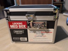 Boîte à médicaments de sécurité Vaultz avec serrure à combinaison de sécurité sans clé noir argent