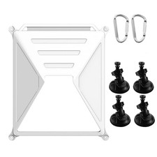 Starlink Mini Car Suction Cup Mount with Silicone Cover  Carabiner, White