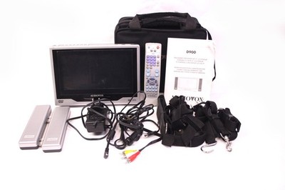 Audiovox portabler D900 9'' LCD Fernseher DVD/MP3/ CD-Player KFZ Reise mit Tasche