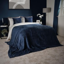 OHS Luxury Popcorn Waffle Blanket Large Warm Fleece Throw Over Bed Travel