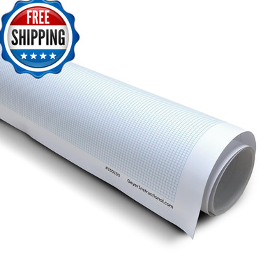 Geyer Instructional Products - 36 X 120 Large Graph Paper Roll 1/8 Blue Grid