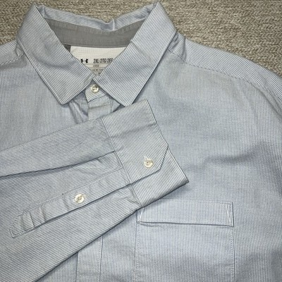 Under Amour Heat Grea Loose fit Men 2XL Long sleeve Blue White stripe