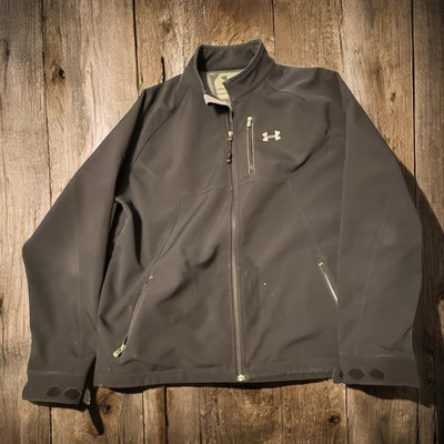 Under Armour Hardshell Fleece Lined Jacket Mens Medium Black Fleece Inner 2008