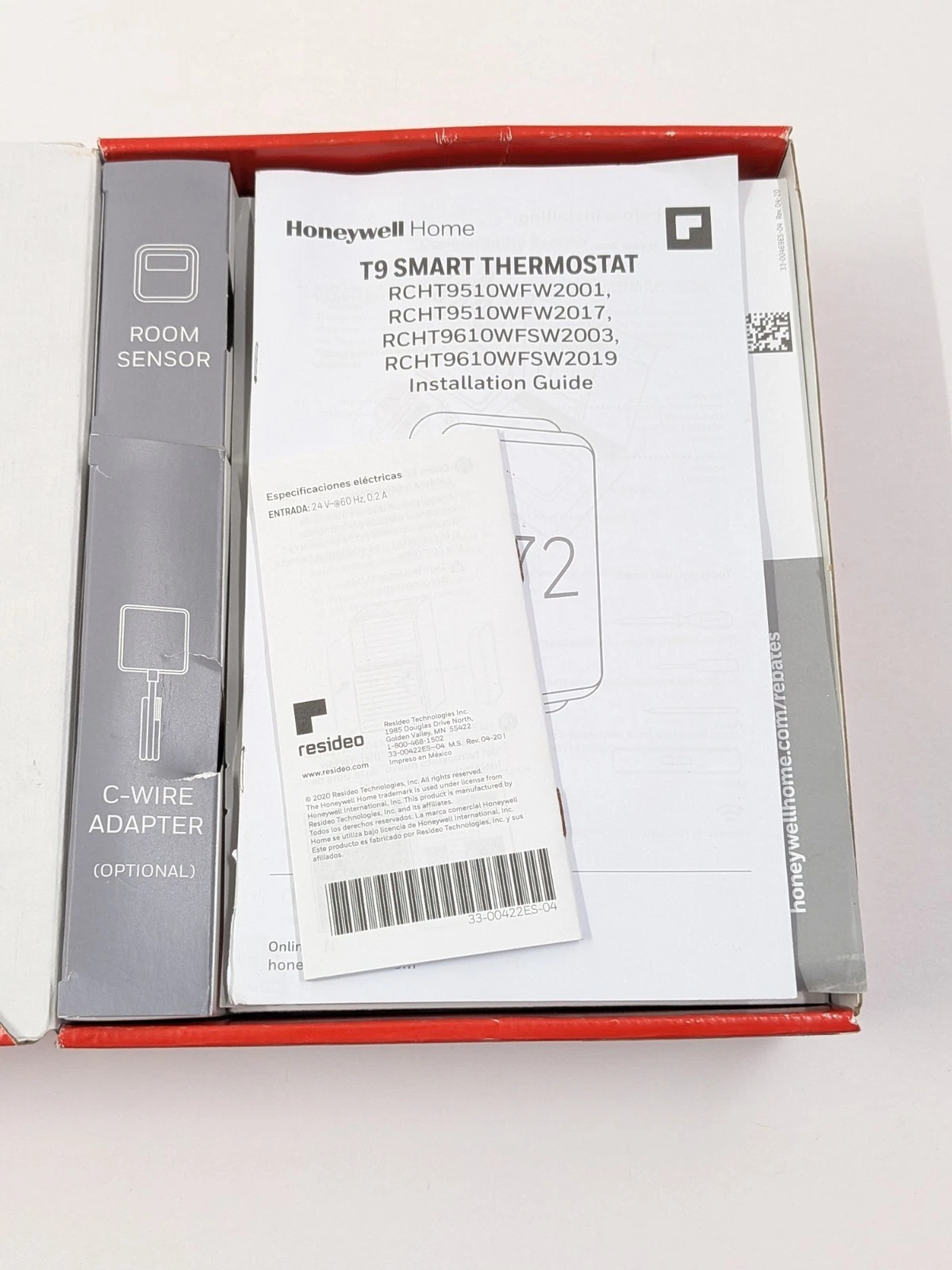 Honeywell RCHT9610WFW2004 Home T9 Smart Thermostat READ!