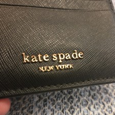 Kate Spade NY Black Leather Card Case Holder Cameron Small Slim Wallet