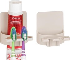Self-Adhesive Toothbrush Holders Wall Mounted, Water Proof Toothbrush Hook