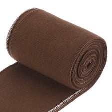 Elastic Cuffs Ribbed Trims 31.5" x 2.8'' Cotton Fabric Knit Rib Brown 1 Pair