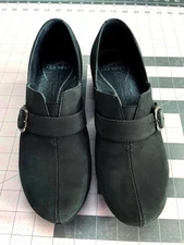 DANSKO Black Nubuck Leather Clogs Size 38.