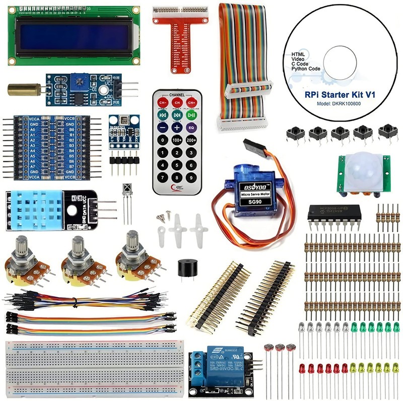 OSOYOO Raspberry Pi Learning Electronics Kit: Beginner's Exercise Parts Set
