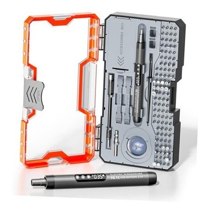 120-IN-1 Mini Electric Screwdriver Set is a comprehensive electric Max Grey