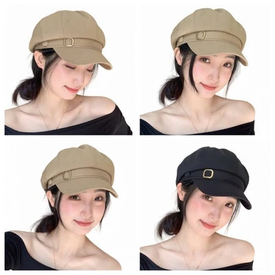 Newsboy Cap for Womens Classic Stylish Beret Octagonal Hat Spring Summer Beret - Image 1 of 4