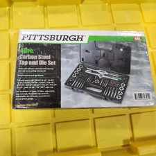 Pittsburgh 39391 Carbon Steel Tap And Die Set SAE New Sealed SH