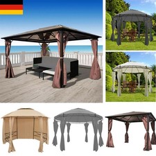 Gartenpavillon 3x3m 3x4m Pavillon Stahl Partyzelt Gartenzelt mit 4 Seitenteilen