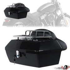 Motorcycle Tail Box Rear Luggage Trunk Top Luggage Rack For Harley Softail Honda