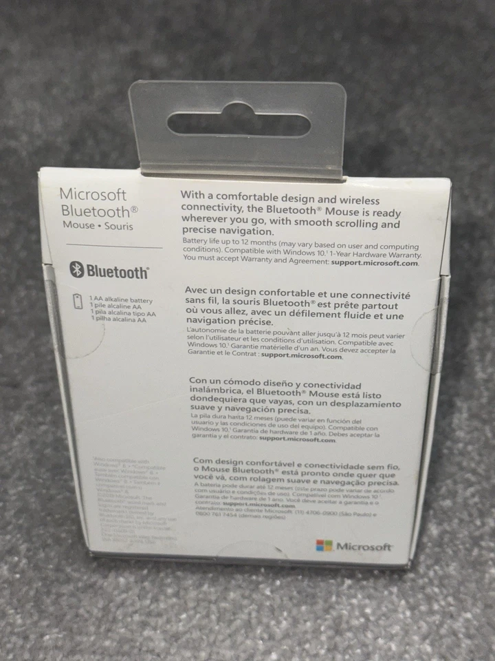 Microsoft Wireless Bluetooth Mouse Pastel Blue RJN-00013 Ambidextrous RARE NEW! - Image 3 of 4